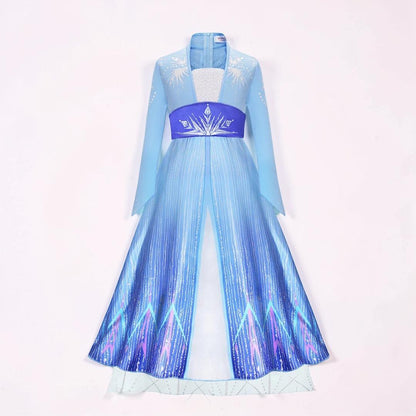 Halloween Costume Snow Princess Royalty Dress Cape Set