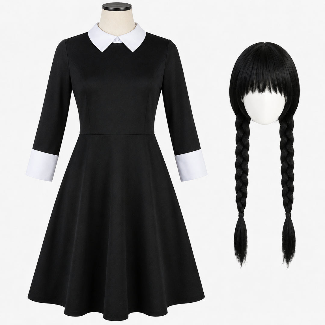 Halloween Costume Cosplay Dress Gothic School Outfit Set