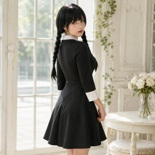 Halloween Costume Cosplay Dress Gothic School Outfit Set
