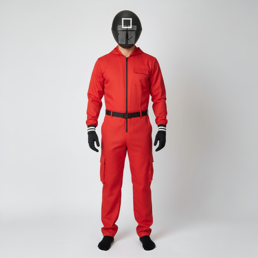 Halloween Costumes Cosplay Jumpsuit Mask Party Outfit