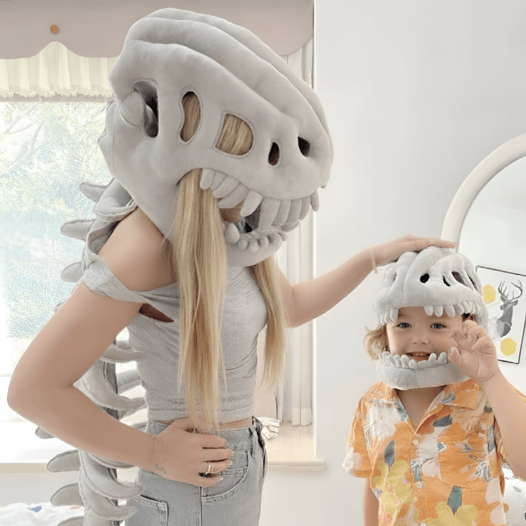 Halloween Costume Dinosaur Skeleton Plush Outfit