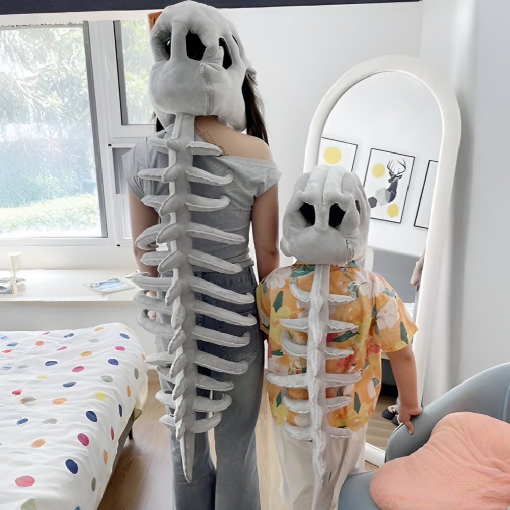 Halloween Costume Dinosaur Skeleton Plush Outfit