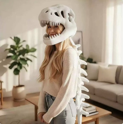 Halloween Costume Dinosaur Skeleton Plush Outfit