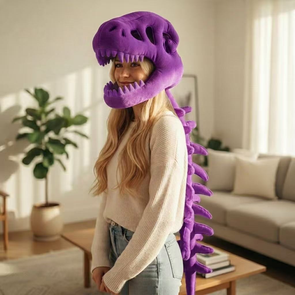 Halloween Costume Dinosaur Skeleton Plush Outfit