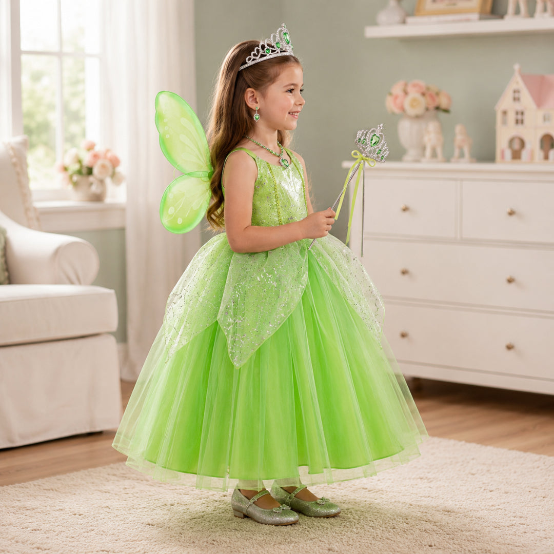 Halloween Costume Fairy Girl Princess Dress Up Wings Attire