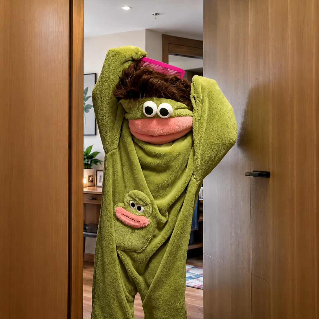 Halloween Costume Funny Monster Hooded Bodysuit Pajamas