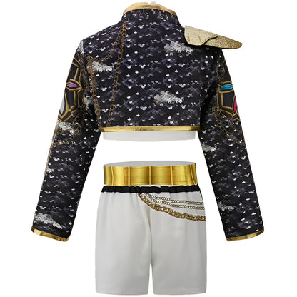 Halloween Costume Girls Dance Outfit Hip Hop Stage Performance Set