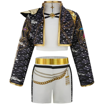 Halloween Costume Girls Dance Outfit Hip Hop Stage Performance Set