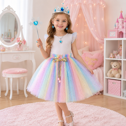 Halloween Costume Girls Princess Accessories Cape Jewelry Set