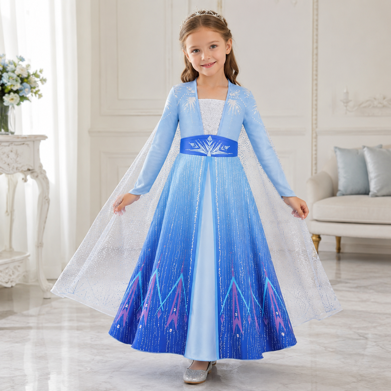 Halloween Costume Girls Princess Dress Cape Accessories Set