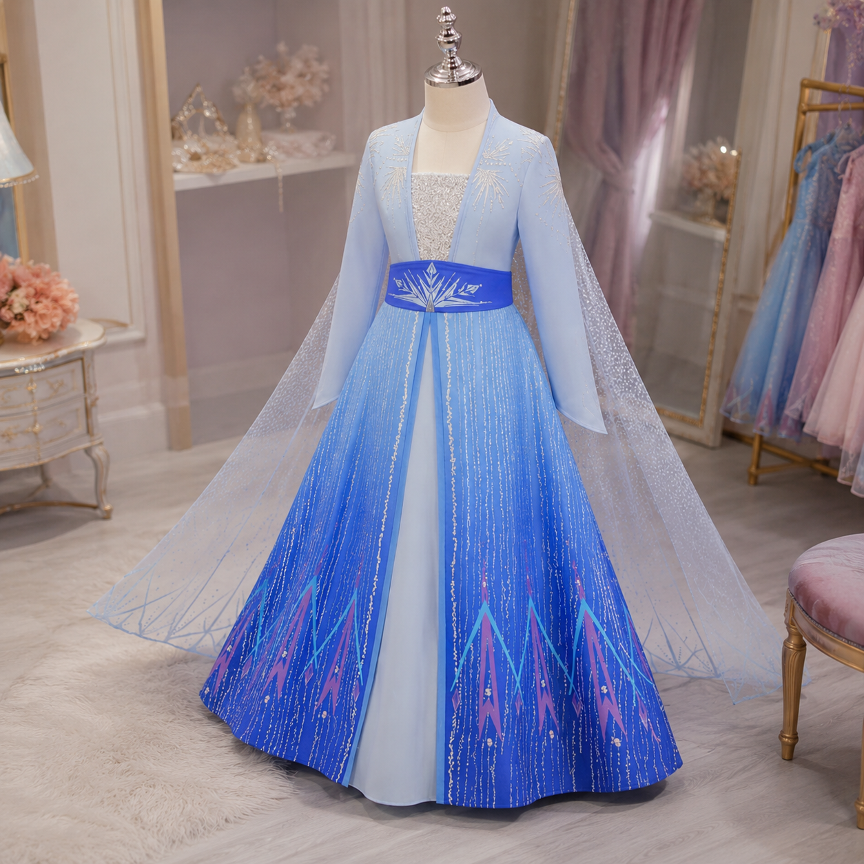 Halloween Costume Girls Princess Dress Cape Accessories Set