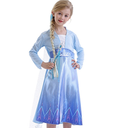 Halloween Costume Girls Princess Dress Cape Party Outfit
