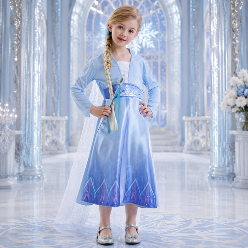 Halloween Costume Girls Princess Dress Cape Party Outfit