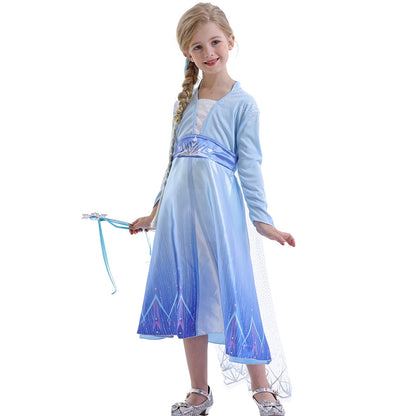 Halloween Costume Girls Princess Dress Cape Party Outfit