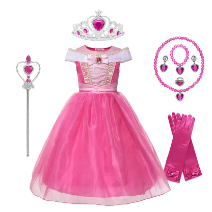Halloween Costume Girls Princess Dress Tiara