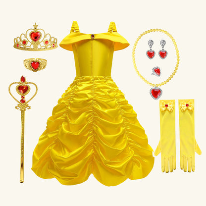 Halloween Costume Girls Royal Fairytale Princess Dress Up Party Outfit