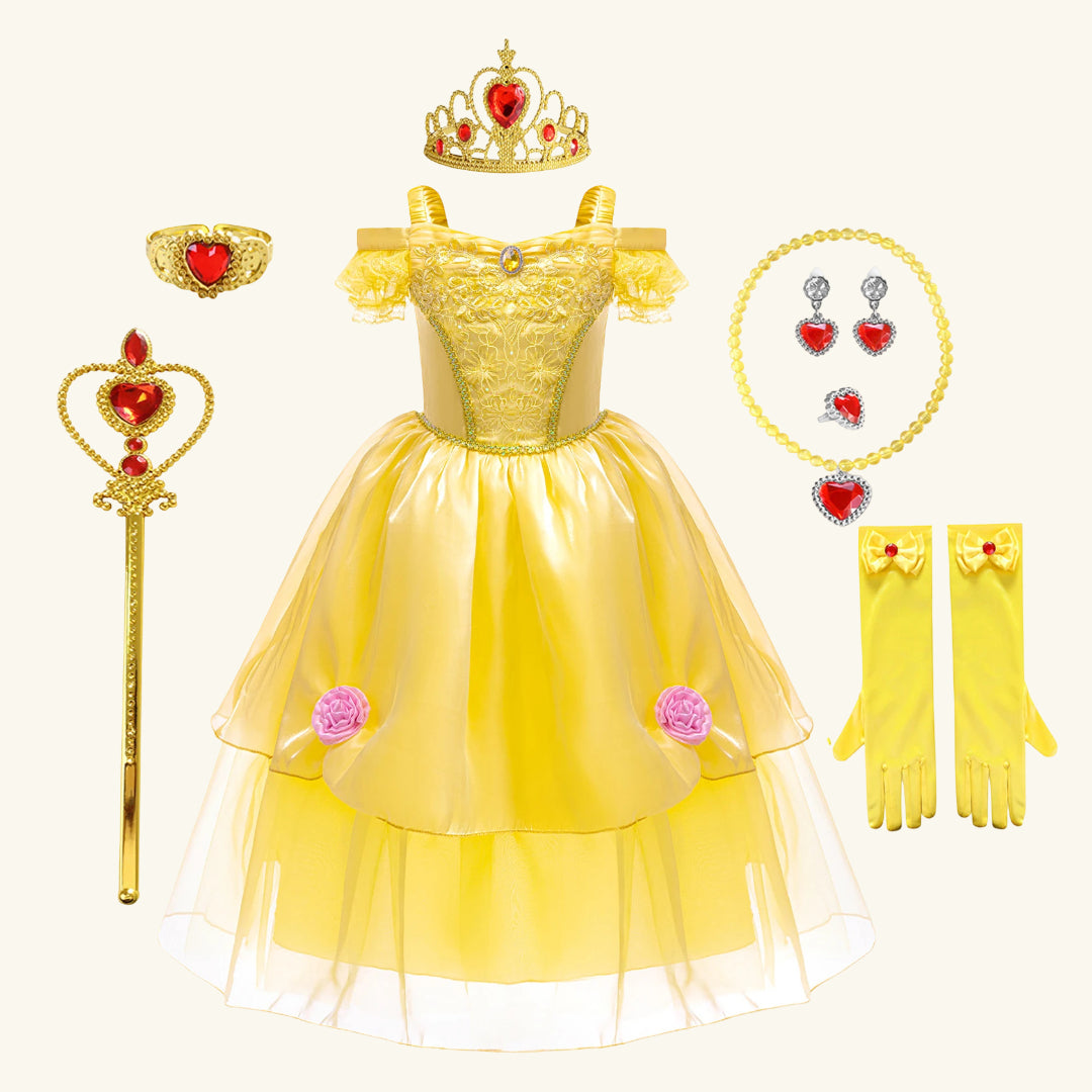 Halloween Costume Girls Royal Fairytale Princess Dress Up Party Outfit