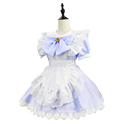 Halloween Costume Gothic Maid Dress Apron Attire