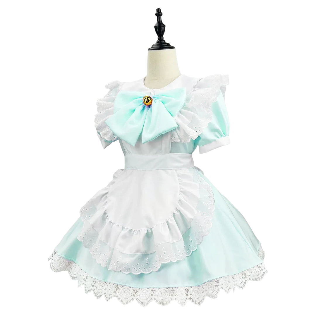 Halloween Costume Gothic Maid Dress Apron Attire