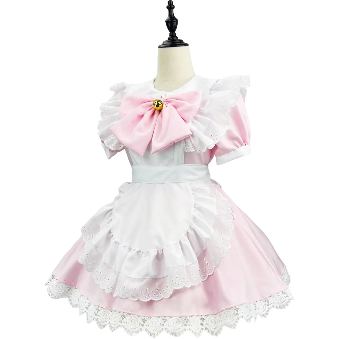 Halloween Costume Gothic Maid Dress Apron Attire