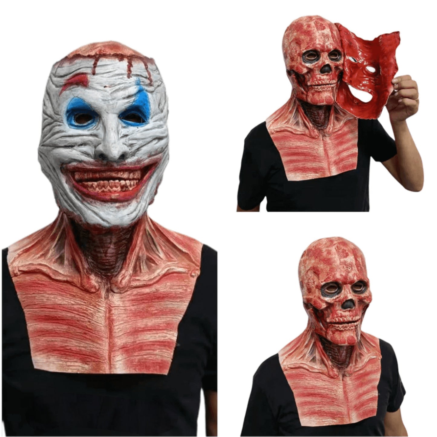 Halloween Costume Horror Mask Peel Off Full Head Cover