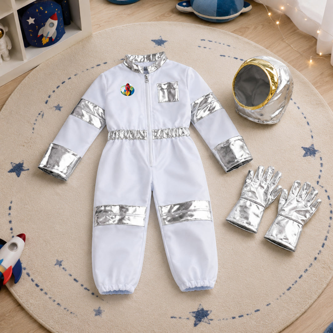 Halloween Costume Kids Astronaut Suit  Space Pilot Helmet