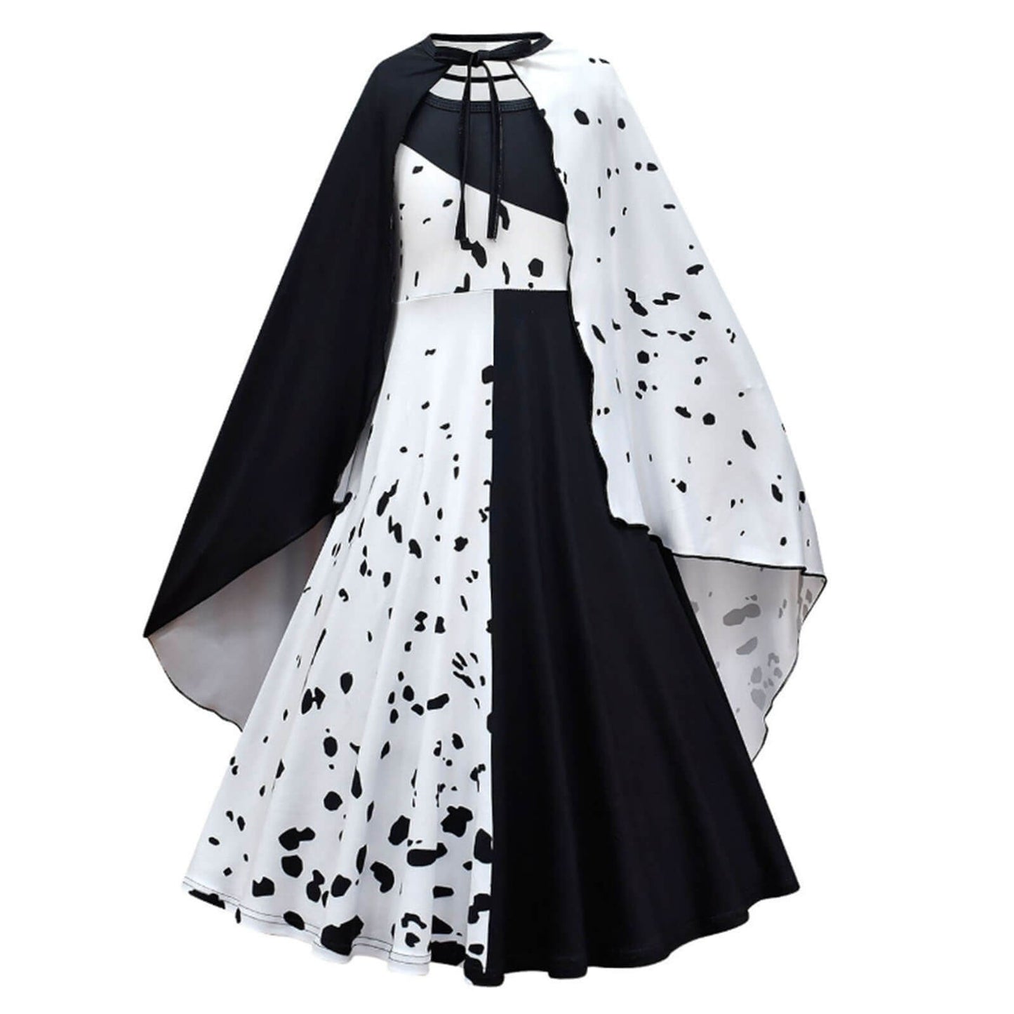 Halloween Costume Kids Dalmatian Cape Dress Set