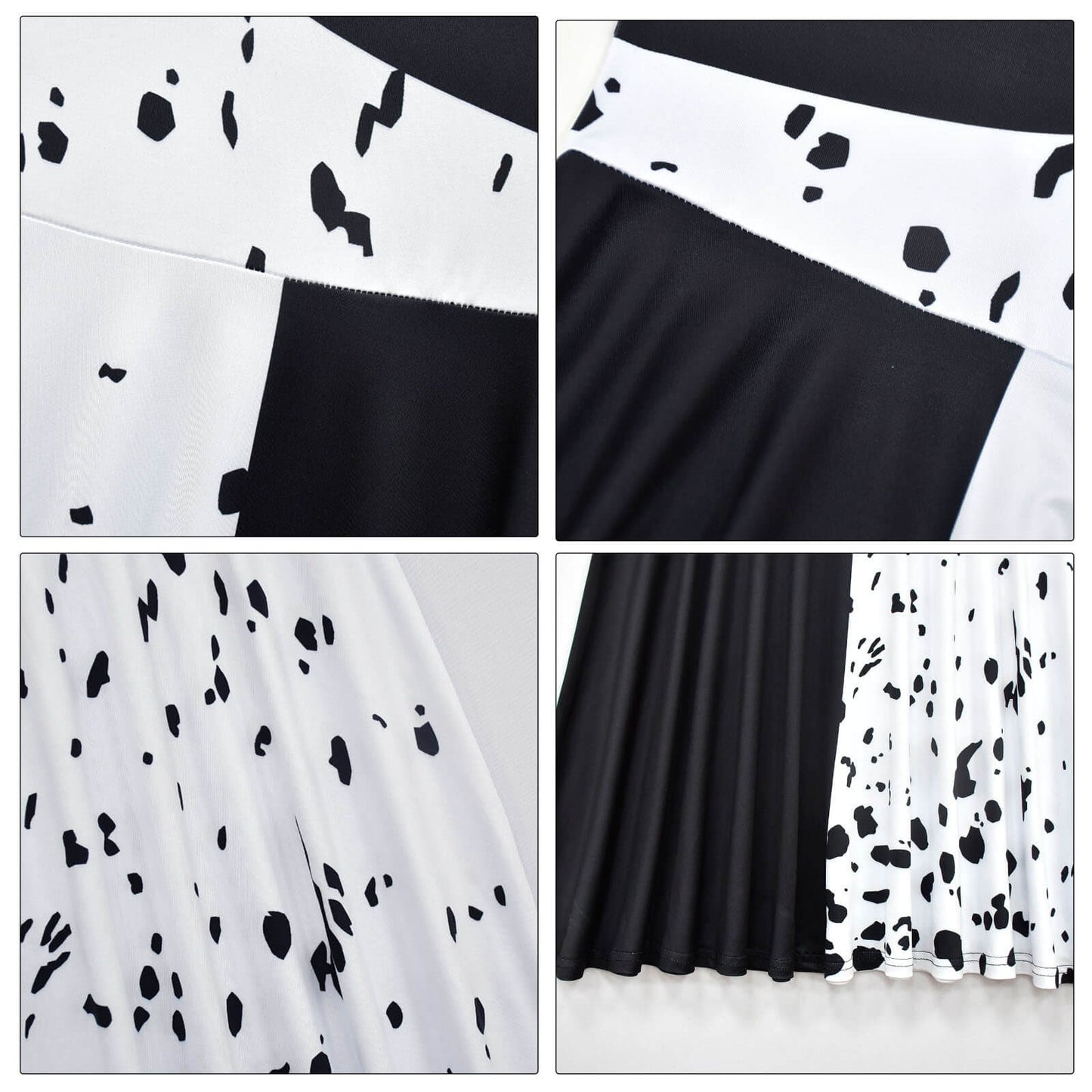Halloween Costume Kids Dalmatian Cape Dress Set
