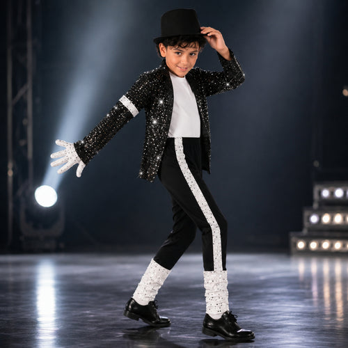 Halloween Costume Kids Disco Dance Performer Set
