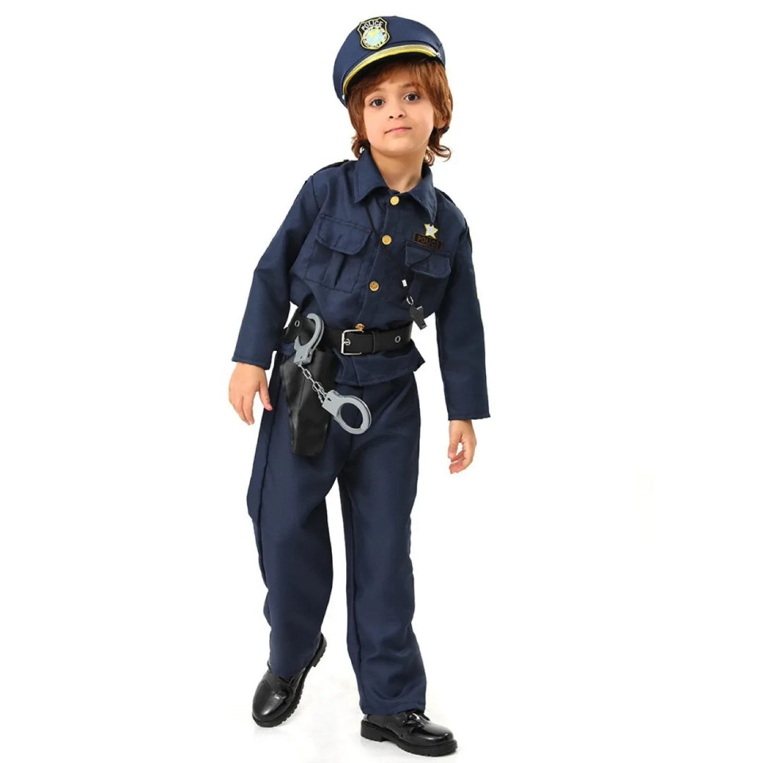 Halloween Costume Kids Police Officer Outfit Role Costume