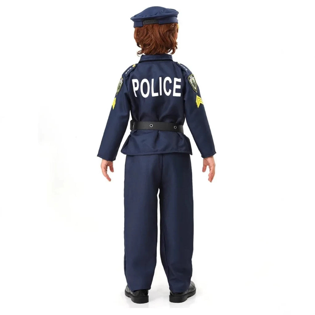 Halloween Costume Kids Police Officer Outfit Role Costume
