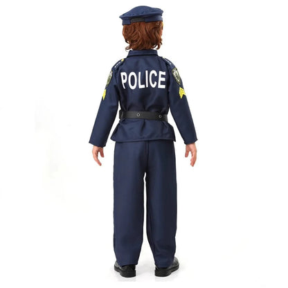 Halloween Costume Kids Police Officer Outfit Role Costume