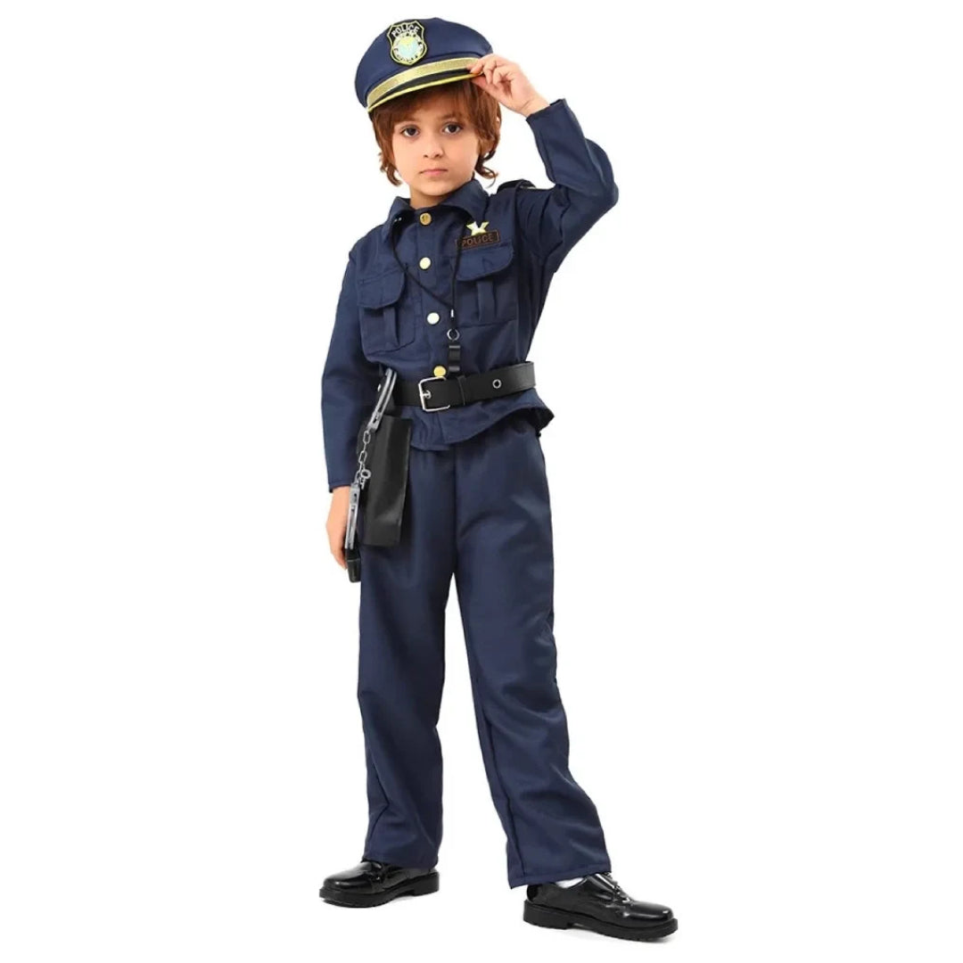 Halloween Costume Kids Police Officer Outfit Role Costume