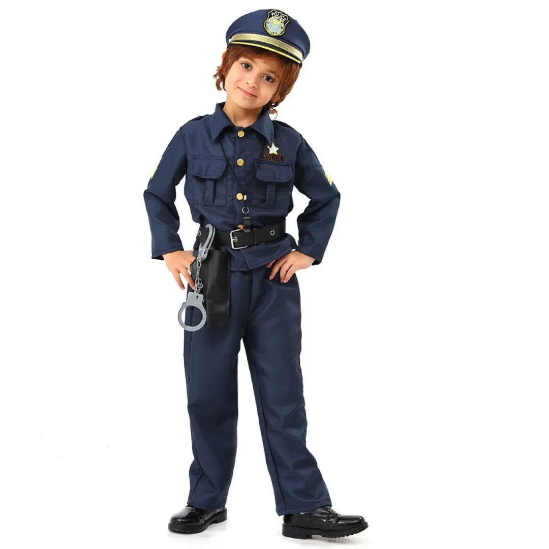Halloween Costume Kids Police Officer Outfit Role Costume