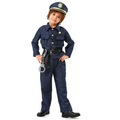 Halloween Costume Kids Police Officer Outfit Role Costume
