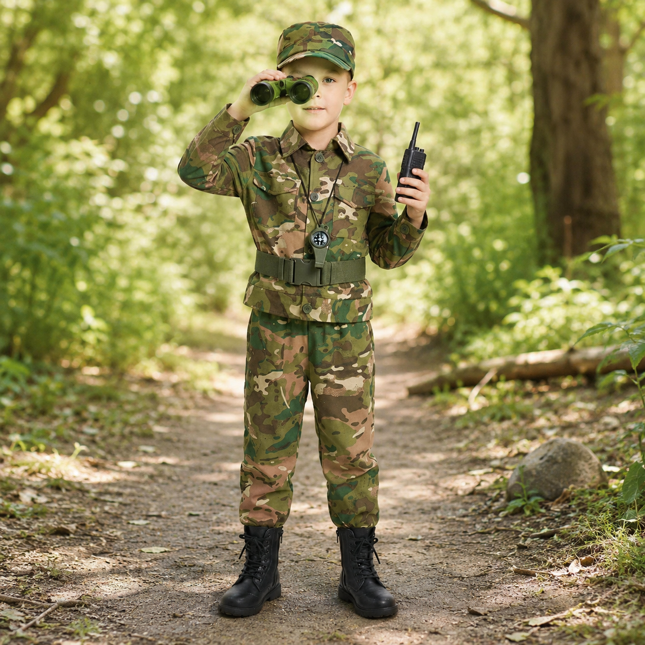 Halloween Costume Kids Soldier Outfit Army Role Play Set