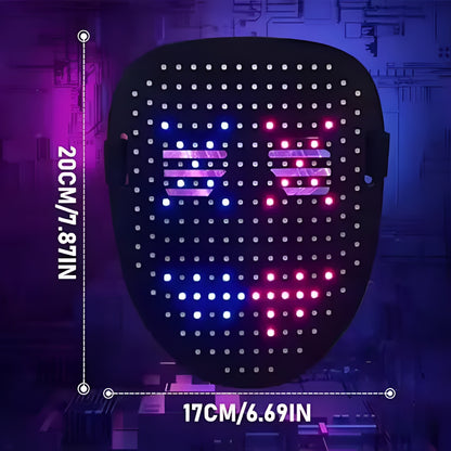 Halloween Costume LED Mask Light Up Cosplay Party Face Gear