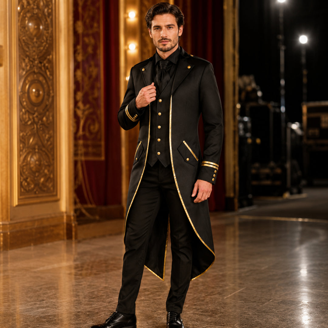 Halloween Costume Mens Tailcoat Jacket Medieval Cosplay Coat