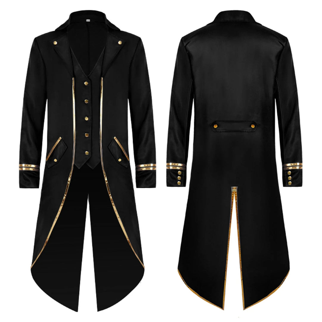 Halloween Costume Mens Tailcoat Jacket Medieval Cosplay Coat