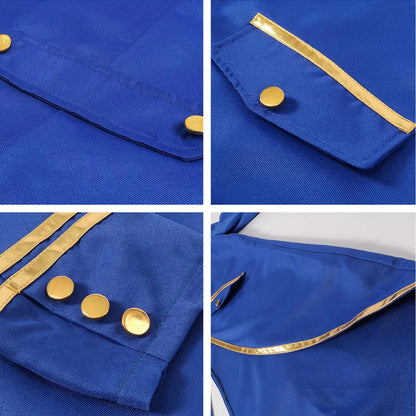 Halloween Costume Mens Tailcoat Jacket Medieval Cosplay Coat