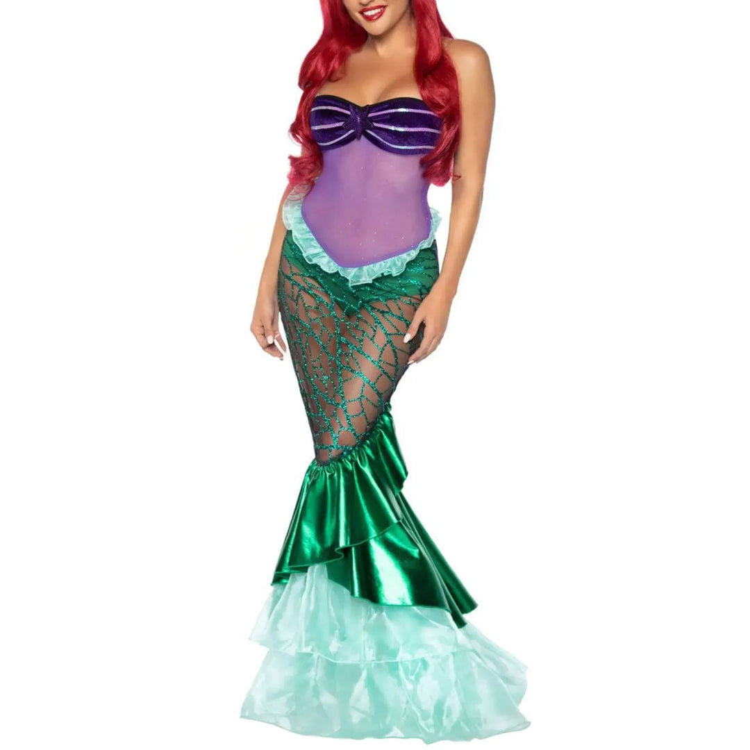 Halloween Costume Mermaid Princess Dress Ruffle Skirt