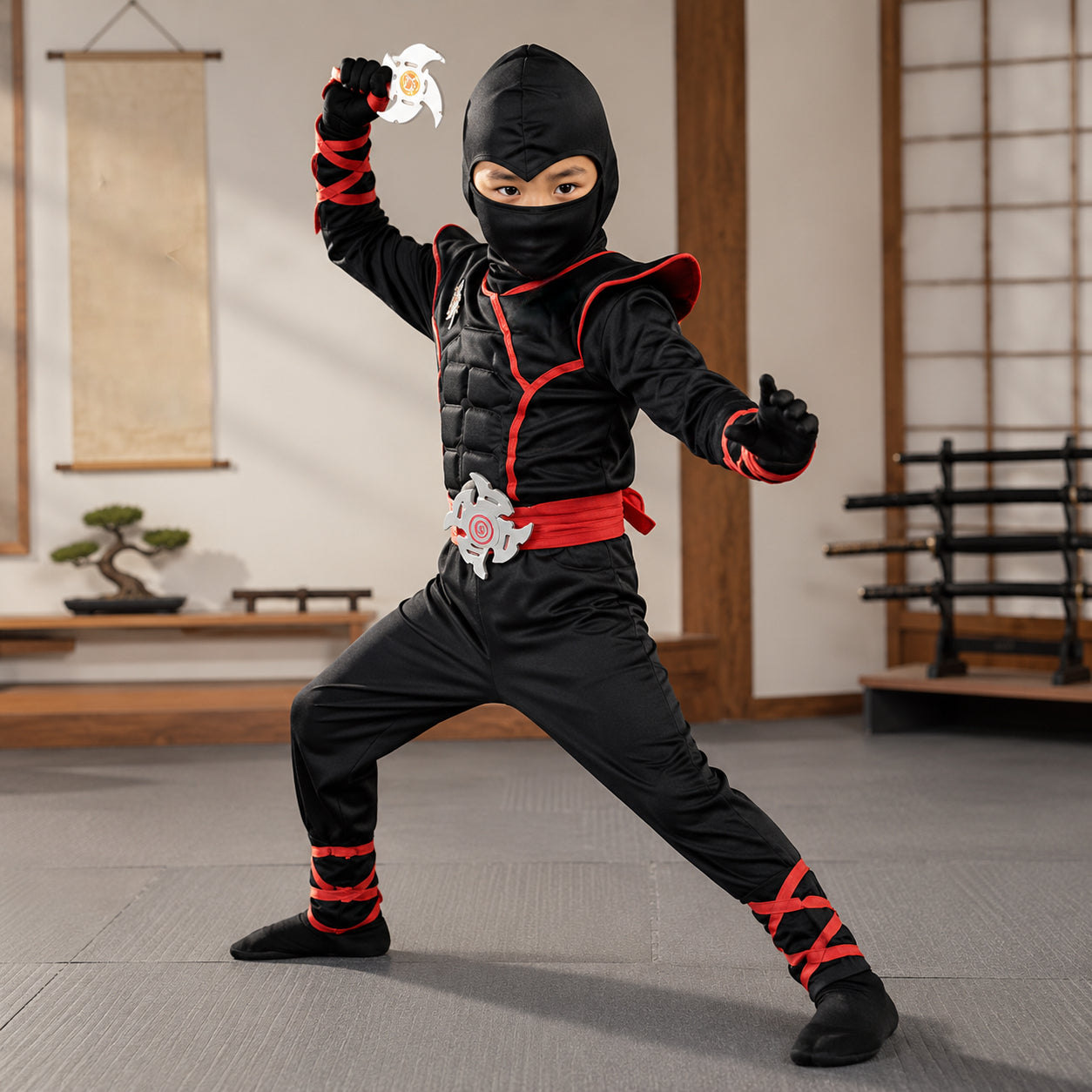 Halloween Costume Ninja Kids Cosplay Outfit