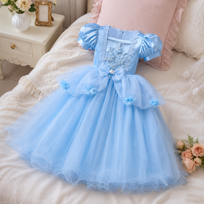 Halloween Costume Party Girls Dress Ruffled Princess