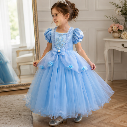 Halloween Costume Party Girls Dress Ruffled Princess