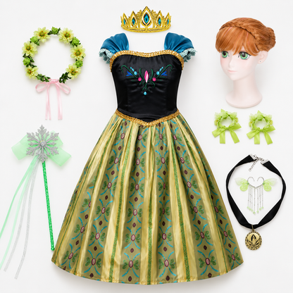 Halloween Costume Princess Dress Crown Royalty Outfit