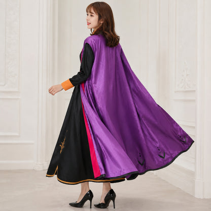 Halloween Costume Princess Dress Long Cape Cosplay Outfit