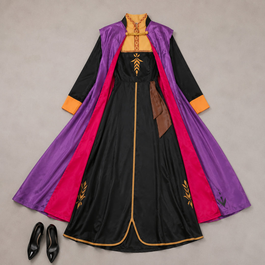 Halloween Costume Princess Dress Long Cape Cosplay Outfit