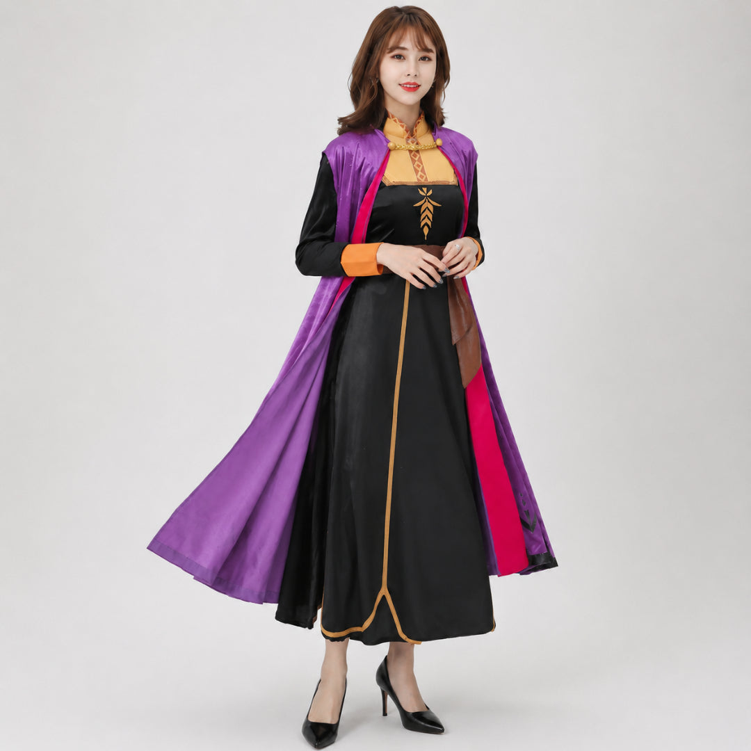 Halloween Costume Princess Dress Long Cape Cosplay Outfit
