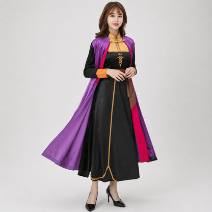 Halloween Costume Princess Dress Long Cape Cosplay Outfit