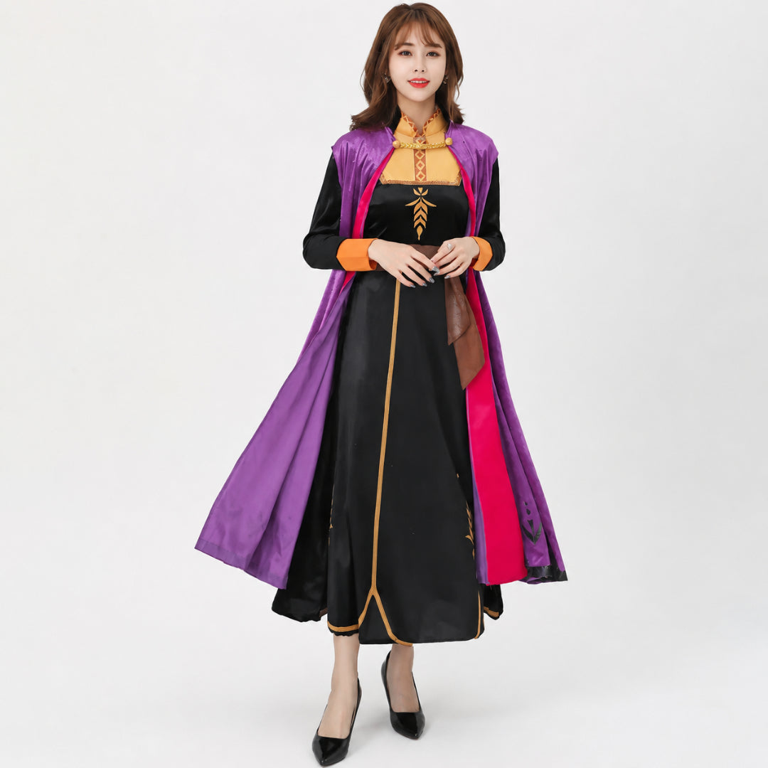Halloween Costume Princess Dress Long Cape Cosplay Outfit